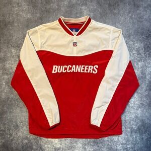 Vintage Reebok NFL Tampa Bay Buccaneers Mens Windbreaker Pullover Jacket Size M